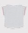 T-shirt a maniche corte in cotone bambina bianco MARSHMALLOW/blu SMOKING