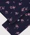 Dolcevita in cotone a fiori bambina blu/multicolore