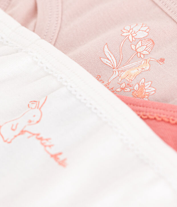 Confezione da 3 slip bambina in cotone multicolore
