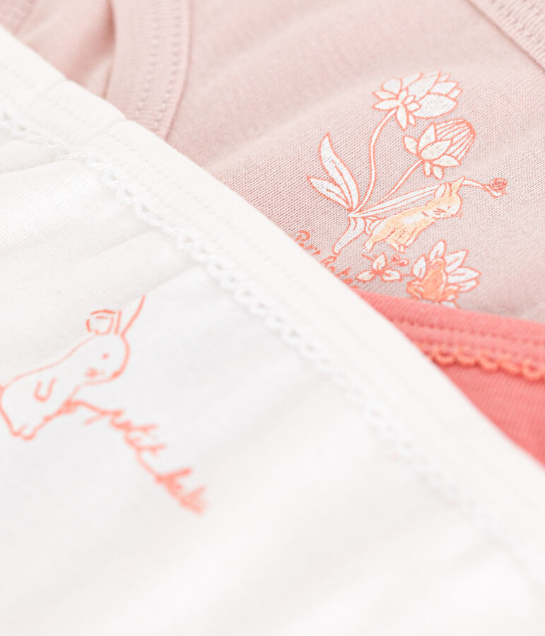 Confezione da 3 slip bambina in cotone multicolore