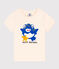 T-shirt bambina in cotone stampato ecru AVALANCHE