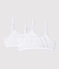 Confezione da 2 brassière bianche bambina variante 1