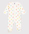 Pigiama in cotone a cuori neonato bianco MARSHMALLOW/bianco MULTICO