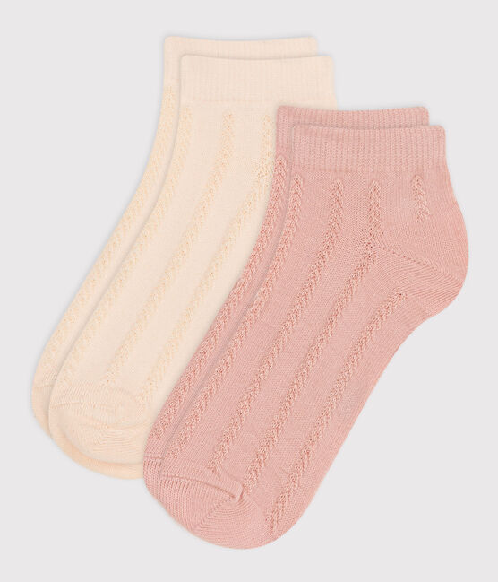 Set di 2 paia di calzini bambino in jersey di cotone tinta unita variante 2
