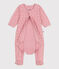 Bodyjama in tubique a cuoricini neonato rosa CHARME/bianco MARSHMALLOW