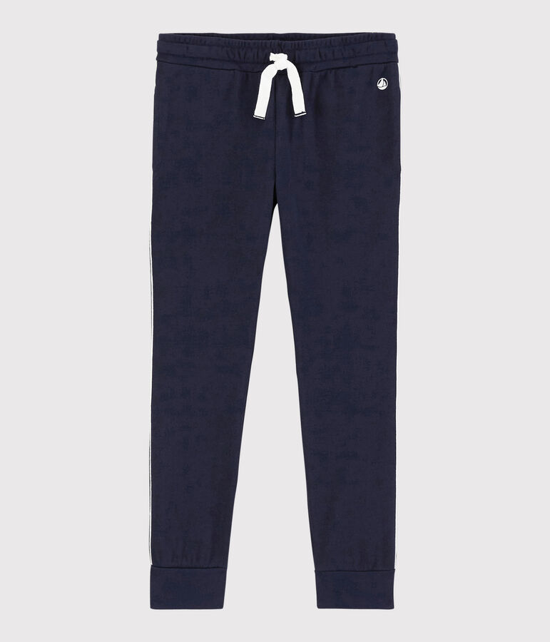 Pantaloni joggers in jersey &igrave;bambino blu SMOKING