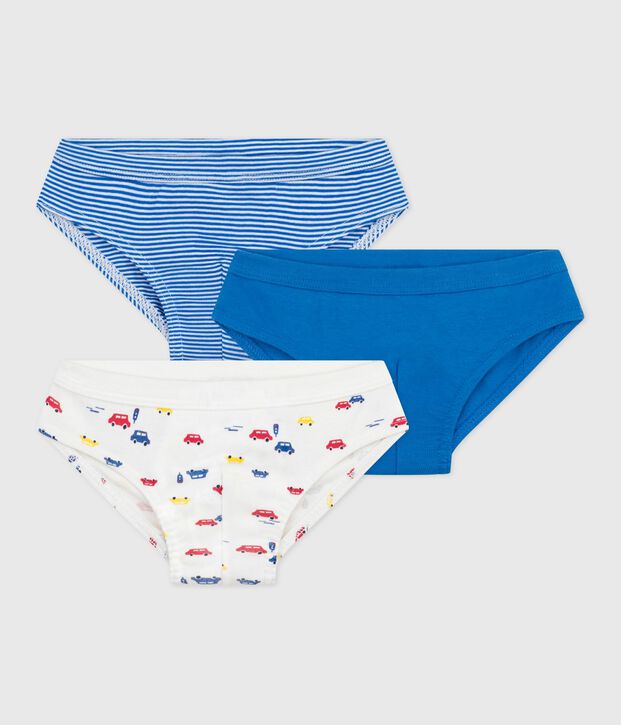 Set di slip in cotone con automobili stampate bambino multicolore