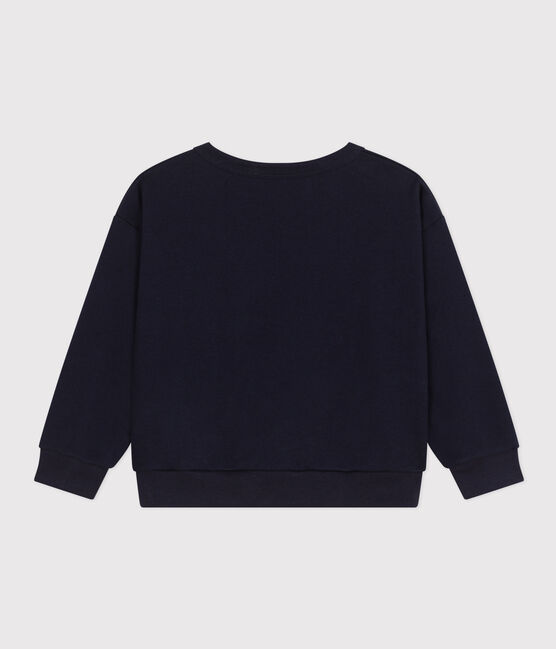 Maglia in tessuto felpato bambino blu SMOKING