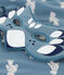 Pigiama con uccellini con maschera bambina in cotone blu ROVER/bianco MARSHMALLOW