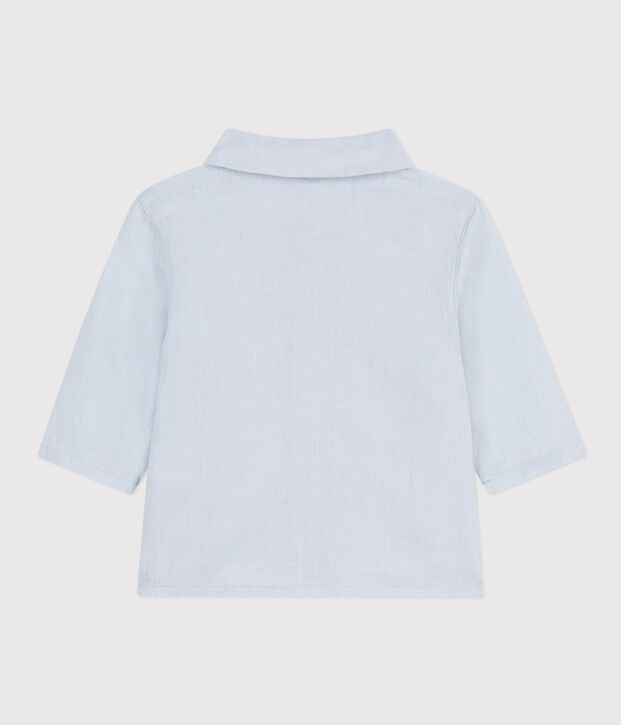 Camicia in lino beb&egrave;. blu