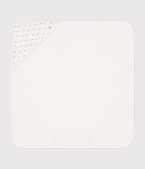 Telo bagno neonato bianco MARSHMALLOW/ HERBIER