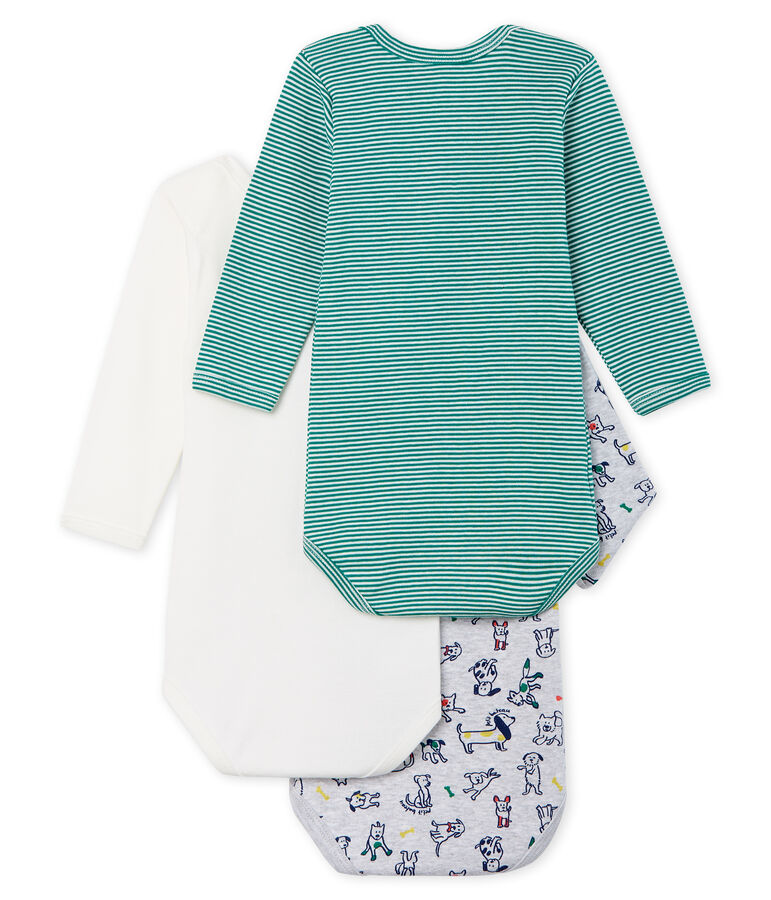 Trio body manica lunga beb&egrave; maschietto variante 1