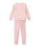 Pigiama per bambina molto caldo in spugna grattata rosa JOLI