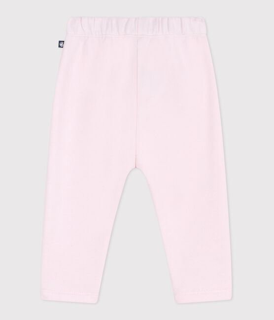 Joggers in cotone tinta unita neonato rosa BARELY