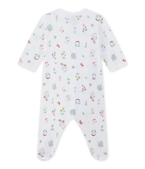 Tutina bebè bambina stampata bianco ECUME/bianco MULTICO