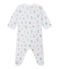 Tutina bebè bambina stampata bianco ECUME/bianco MULTICO