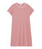 Camicia da notte ragazza a costine rosso TERKUIT/bianco MARSHMALLOW