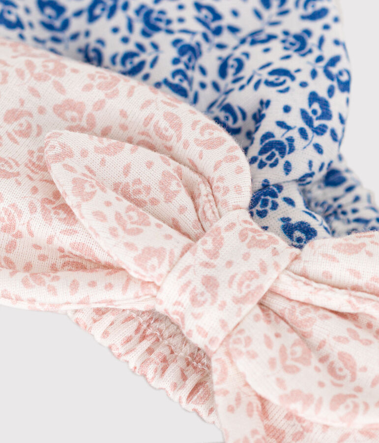 2 fasce beb&egrave; in cotone a fiori variante 1