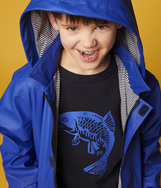 Felpa in molleton bambino blu SMOKING