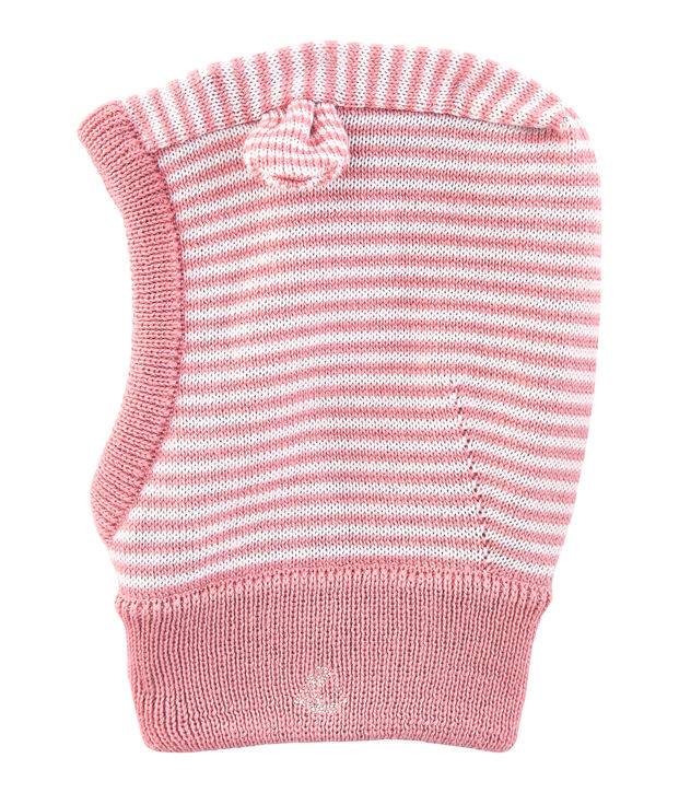 Passamontagna beb&egrave; unisex rosa/bianco