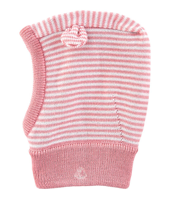 Passamontagna bebè unisex rosa CHARME/bianco MARSHMALLOW