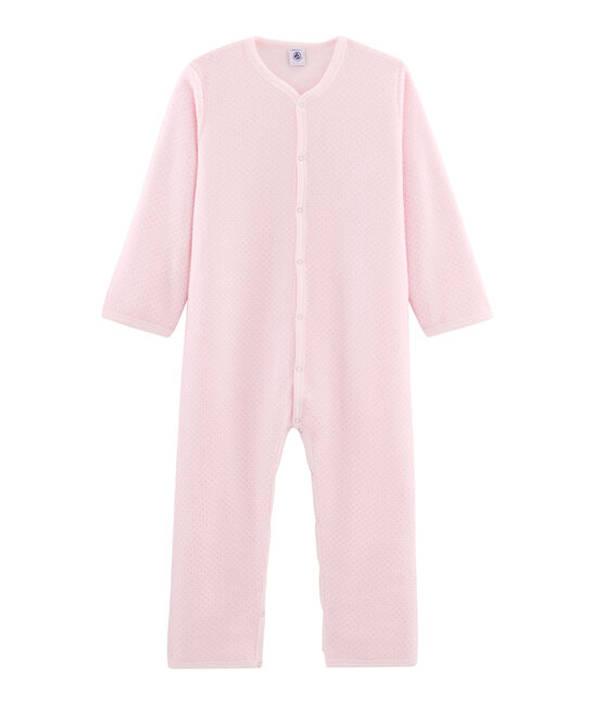 Tutina da bambina in pile rosa VIENNE/grigio MISTIGRI