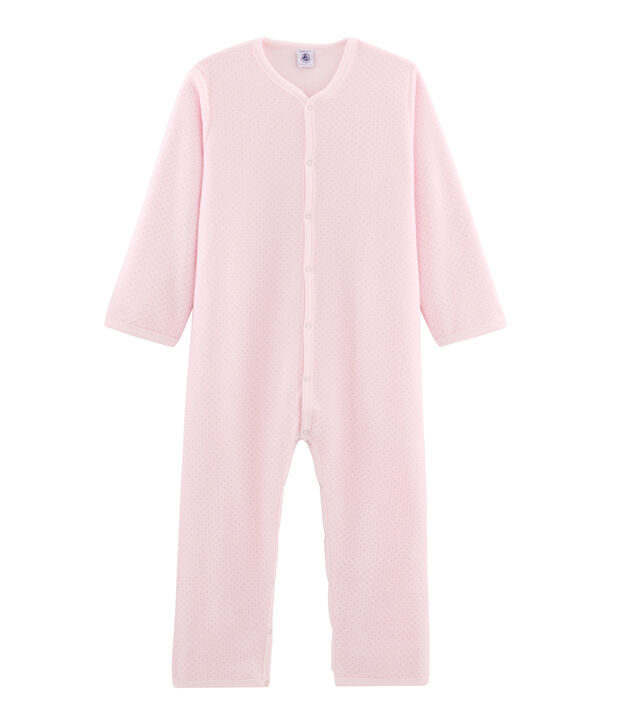 Tutina da bambina in pile rosa/grigio