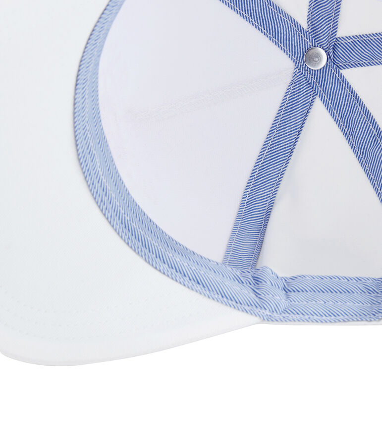 Cappellino in twill bambina bianco