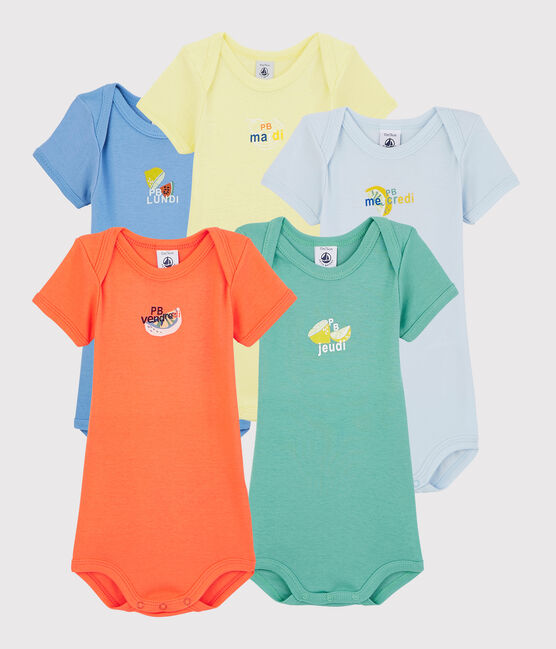 Confezione da 5 body manica corta frutta bebè variante 1