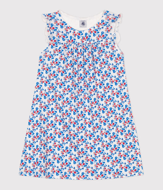 Camicia da notte in misto cotone e lyocell a fiori bambina bianco MARSHMALLOW/bianco MULTICO