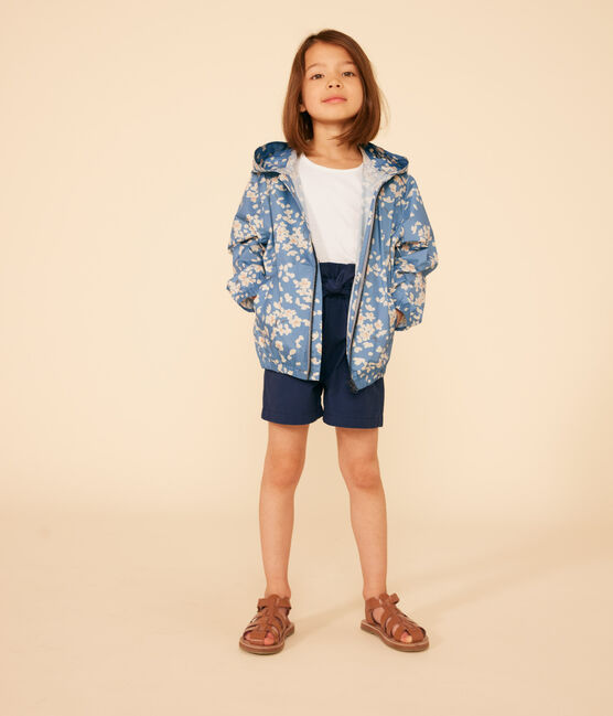 Giacca a vento legggera bambina blu BEACH/ MULTICO
