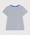T-shirt Le Droit girocollo in cotone donna bianco MARSHMALLOW/blu MEDIEVAL