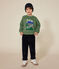 Maglia in tessuto felpato bambino verde PALMERAIE