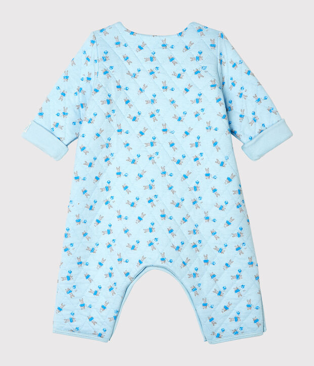 Tutina lunga beb&egrave; unisex in tubique blu/multicolore