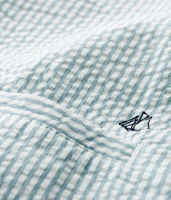 Giacca maschietto a righe blu FONTAINE/bianco MARSHMALLOW