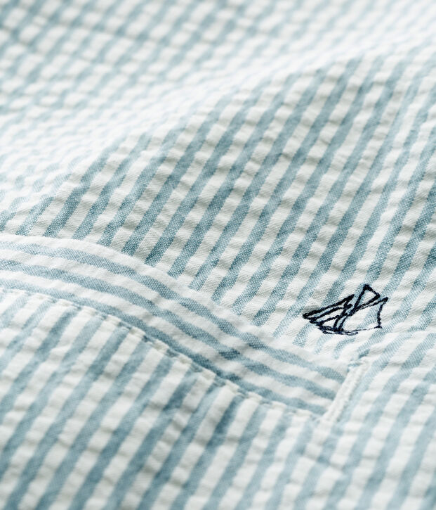 Giacca maschietto a righe blu/bianco