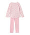 Pigiama per bambina in tubique reversibile rosa VIENNE/rosa ROSE/ MULTICO