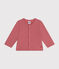 Cardigan in tessuto felpato per bebè rosa ROSEWOOD