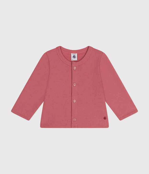 Cardigan in tessuto felpato per beb&egrave; rosa