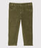 Pantalone in velluto bebè. verde MILITARY