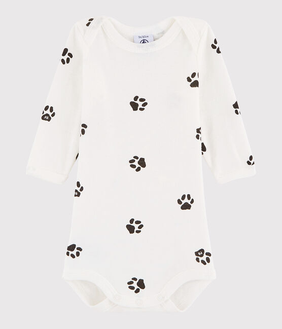Body manica lunga bebè unisex bianco MARSHMALLOW/grigio CAPECOD