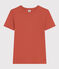 T-shirt L'ICONIQUE girocollo in cotone Donna marrone FAMEUX