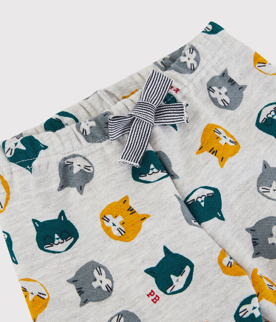 Pantaloni in molleton bebè. grigio BELUGA/bianco MULTICO