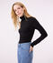 T-shirt Iconica a lupetto in cotone donna nero BLACK