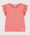 T-shirt a maniche corte in cotone bambina rosa PAPAYE