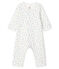 Bodyjama senza piedi bebè a costine bianco MARSHMALLOW/bianco MULTICO