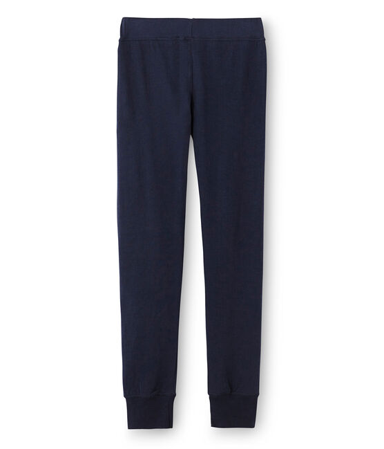 Pantaloni donna stile caleçon in tubique extra leggero blu SMOKING