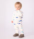 Set felpa e pantaloni in cotone con balena stampata neonato