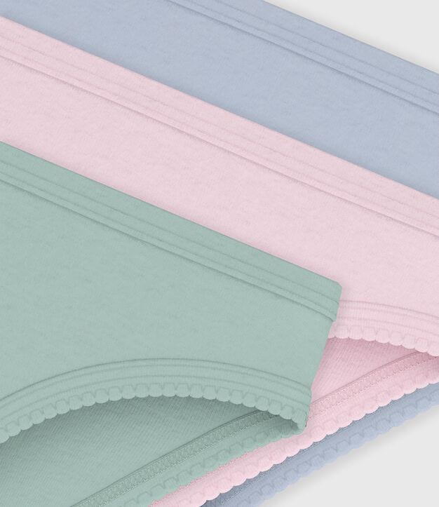 Set di slip in cotone a tinta unita bambina multicolore