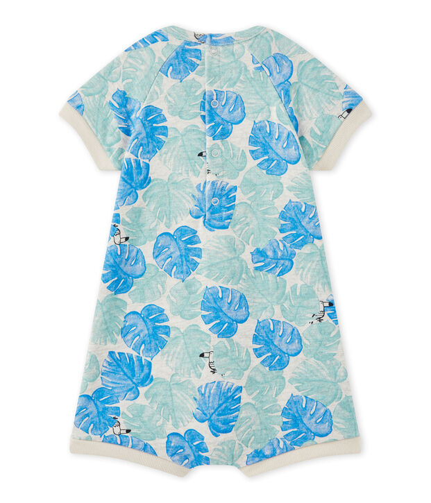 Tutina corta beb&eacute; bambino stampata grigio/multicolore